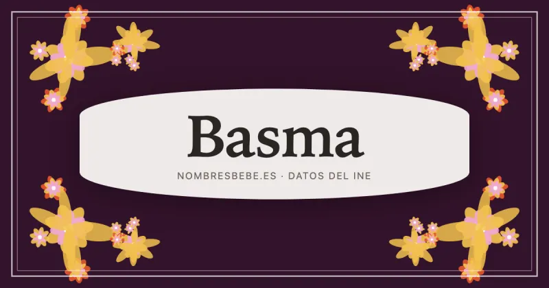 Basma, en una estampa ornamental de nombresbebe.es