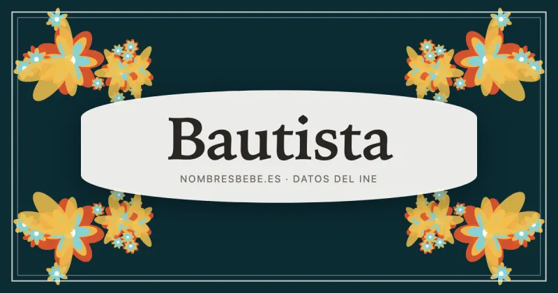 Bautista, en una estampa ornamental de nombresbebe.es