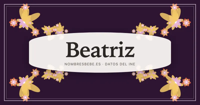 Beatriz, en una estampa ornamental de nombresbebe.es