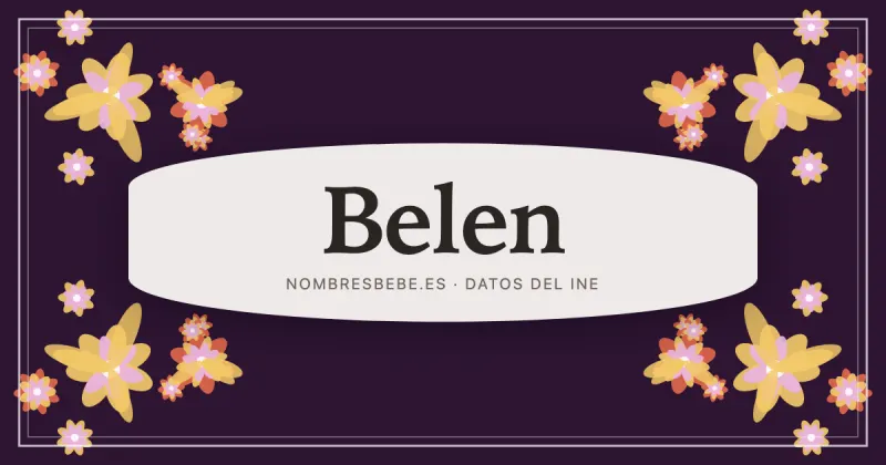 Belen, en una estampa ornamental de nombresbebe.es