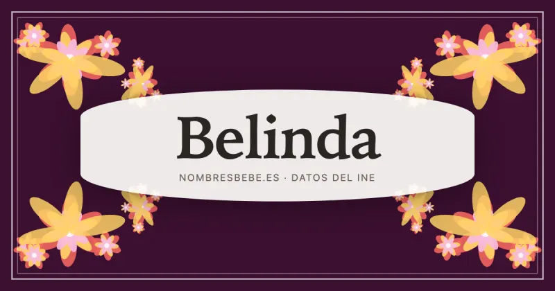 Belinda, en una estampa ornamental de nombresbebe.es