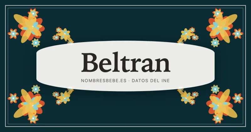 Beltran, en una estampa ornamental de nombresbebe.es