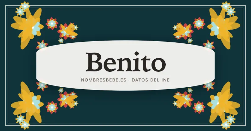 Benito, en una estampa ornamental de nombresbebe.es