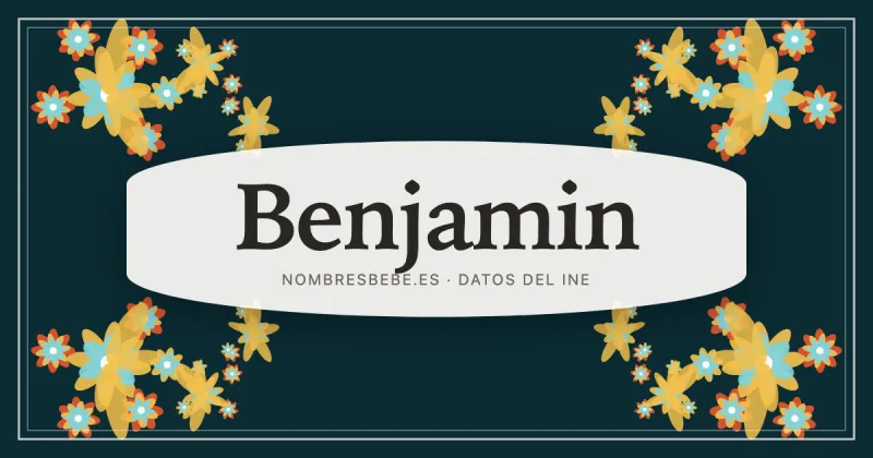 Benjamin, en una estampa ornamental de nombresbebe.es