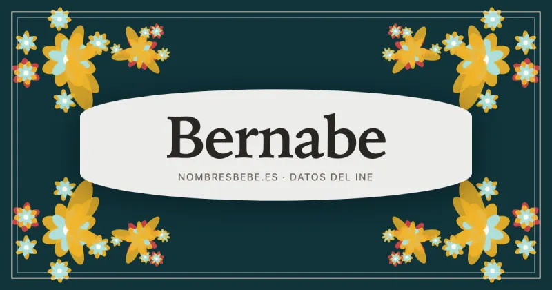 Bernabe, en una estampa ornamental de nombresbebe.es