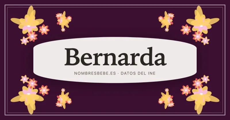 Bernarda, en una estampa ornamental de nombresbebe.es