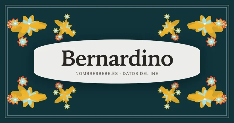 Bernardino, en una estampa ornamental de nombresbebe.es