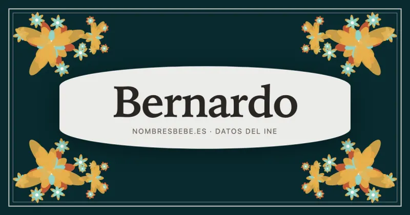Bernardo, en una estampa ornamental de nombresbebe.es