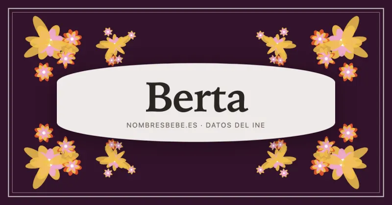 Berta, en una estampa ornamental de nombresbebe.es