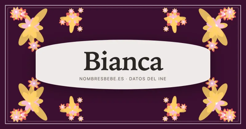 Bianca, en una estampa ornamental de nombresbebe.es
