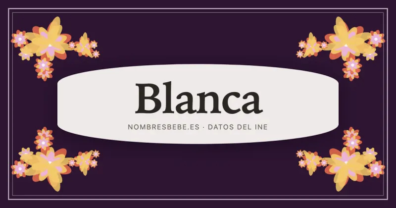 Blanca, en una estampa ornamental de nombresbebe.es