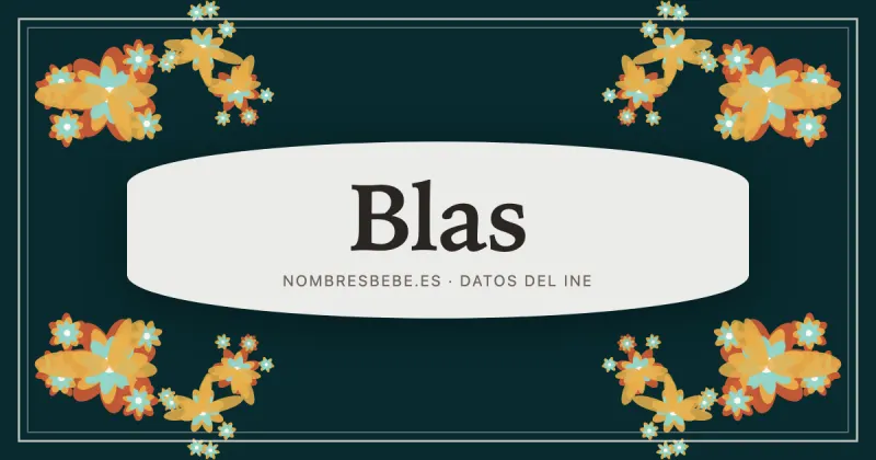 Blas, en una estampa ornamental de nombresbebe.es