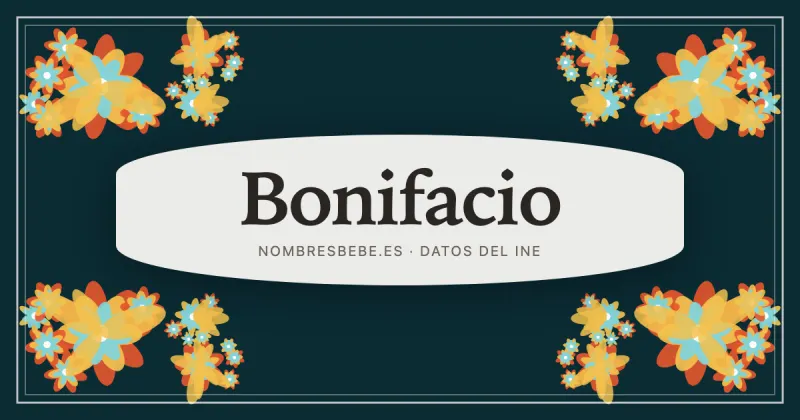 Bonifacio, en una estampa ornamental de nombresbebe.es