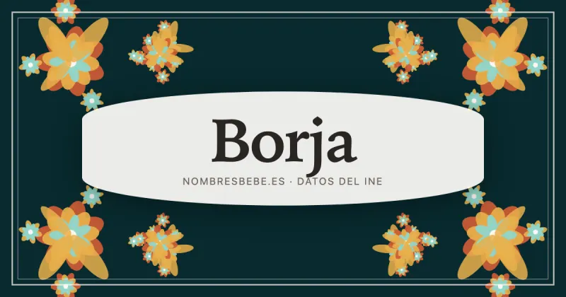 Borja, en una estampa ornamental de nombresbebe.es