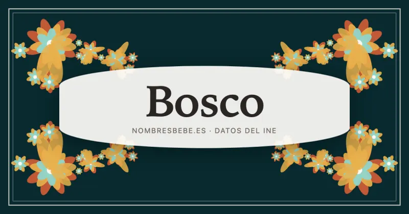 Bosco, en una estampa ornamental de nombresbebe.es