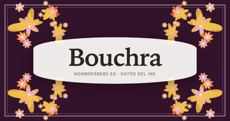 Bouchra, en una estampa ornamental de nombresbebe.es