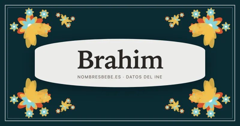 Brahim, en una estampa ornamental de nombresbebe.es