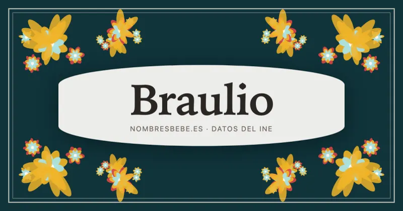 Braulio, en una estampa ornamental de nombresbebe.es