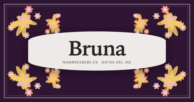 Bruna, en una estampa ornamental de nombresbebe.es
