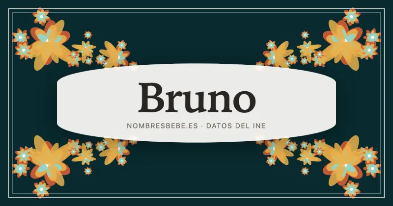 Bruno, en una estampa ornamental de nombresbebe.es