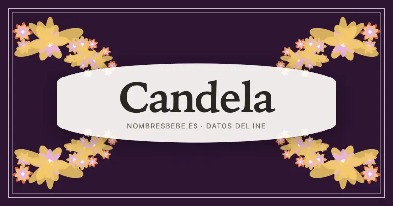 Candela, en una estampa ornamental de nombresbebe.es