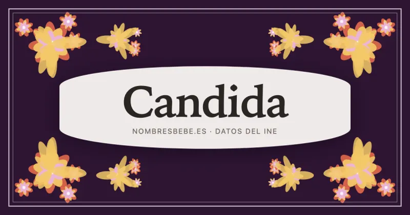 Candida, en una estampa ornamental de nombresbebe.es