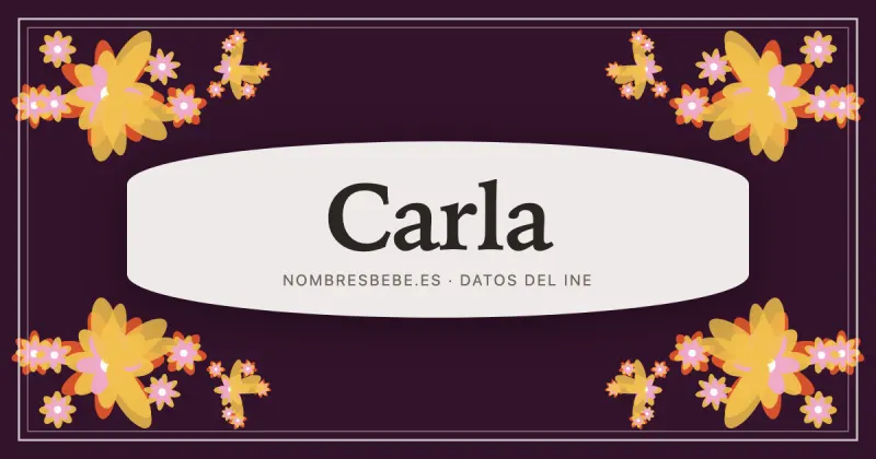 Carla, en una estampa ornamental de nombresbebe.es