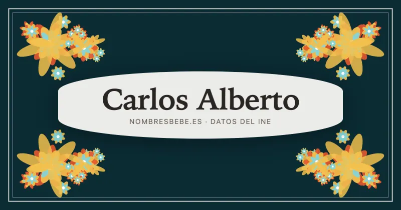 Carlos Alberto, en una estampa ornamental de nombresbebe.es