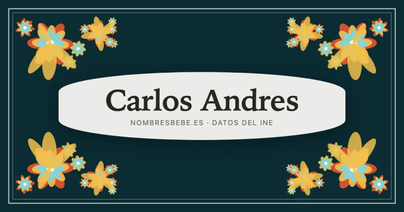 Carlos Andres, en una estampa ornamental de nombresbebe.es