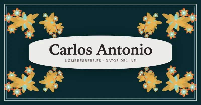 Carlos Antonio, en una estampa ornamental de nombresbebe.es