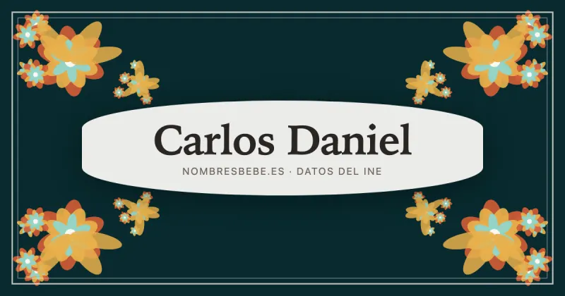 Carlos Daniel, en una estampa ornamental de nombresbebe.es