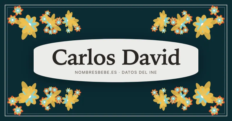 Carlos David, en una estampa ornamental de nombresbebe.es