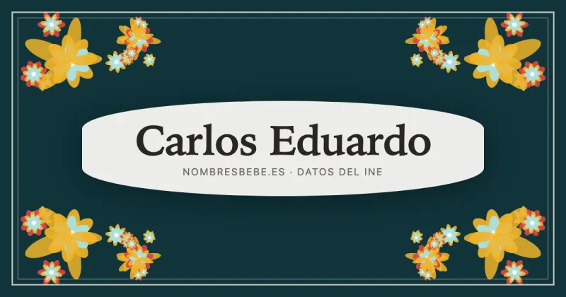 Carlos Eduardo, en una estampa ornamental de nombresbebe.es
