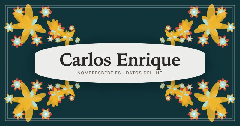 Carlos Enrique, en una estampa ornamental de nombresbebe.es