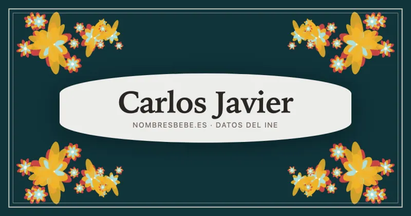 Carlos Javier, en una estampa ornamental de nombresbebe.es