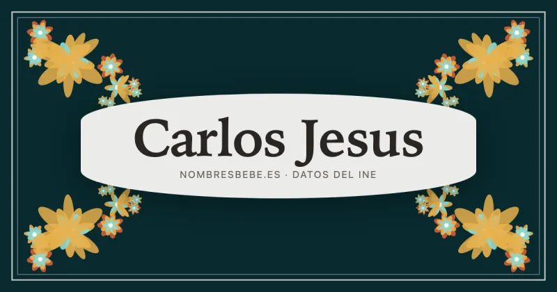 Carlos Jesus, en una estampa ornamental de nombresbebe.es