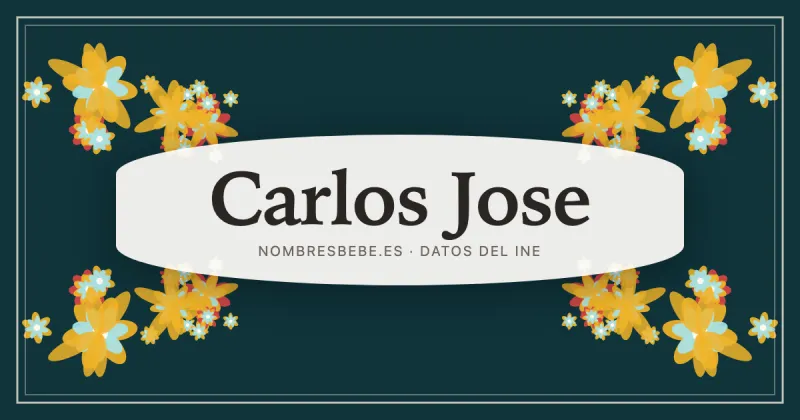 Carlos Jose, en una estampa ornamental de nombresbebe.es