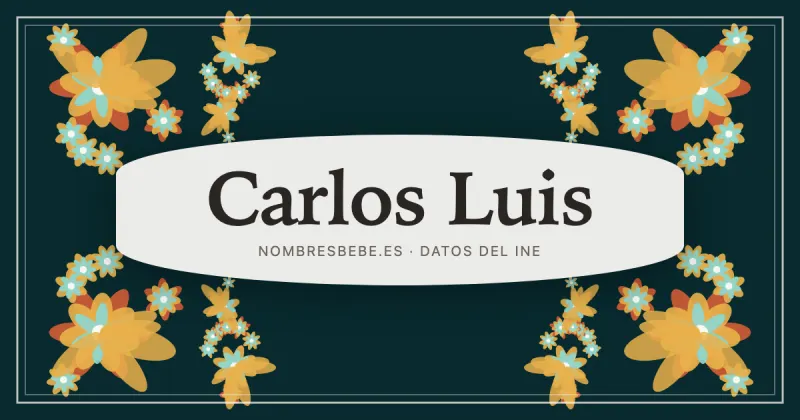 Carlos Luis, en una estampa ornamental de nombresbebe.es