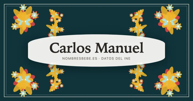 Carlos Manuel, en una estampa ornamental de nombresbebe.es