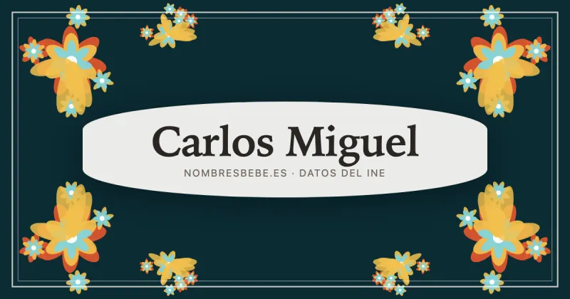Carlos Miguel, en una estampa ornamental de nombresbebe.es