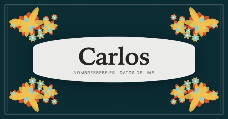 Carlos, en una estampa ornamental de nombresbebe.es