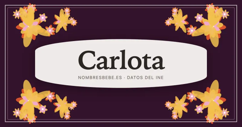 Carlota, en una estampa ornamental de nombresbebe.es