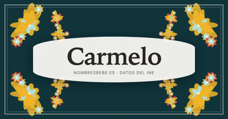 Carmelo, en una estampa ornamental de nombresbebe.es