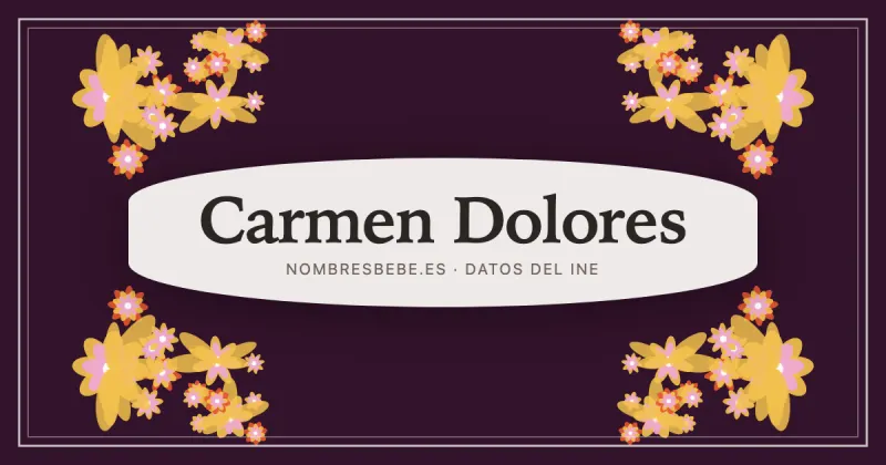 Carmen Dolores, en una estampa ornamental de nombresbebe.es