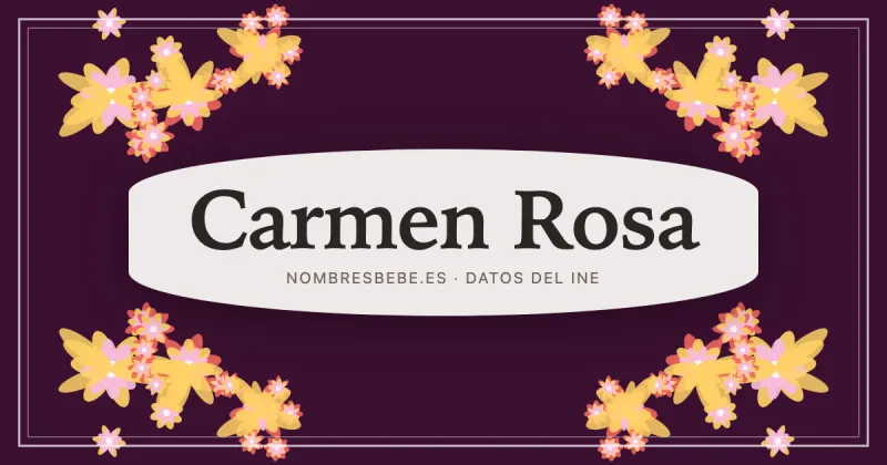 Carmen Rosa, en una estampa ornamental de nombresbebe.es