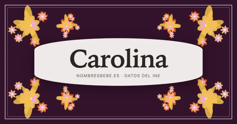 Carolina, en una estampa ornamental de nombresbebe.es