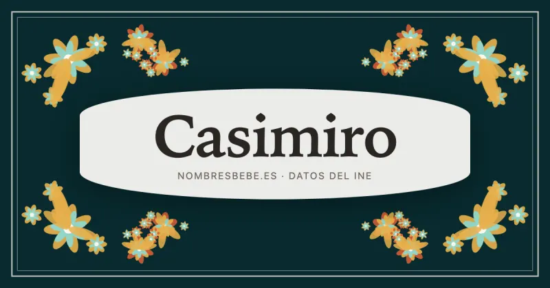 Casimiro, en una estampa ornamental de nombresbebe.es