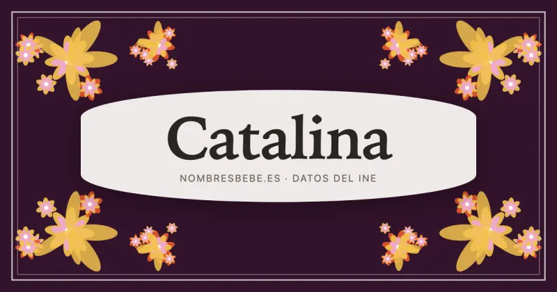Catalina, en una estampa ornamental de nombresbebe.es