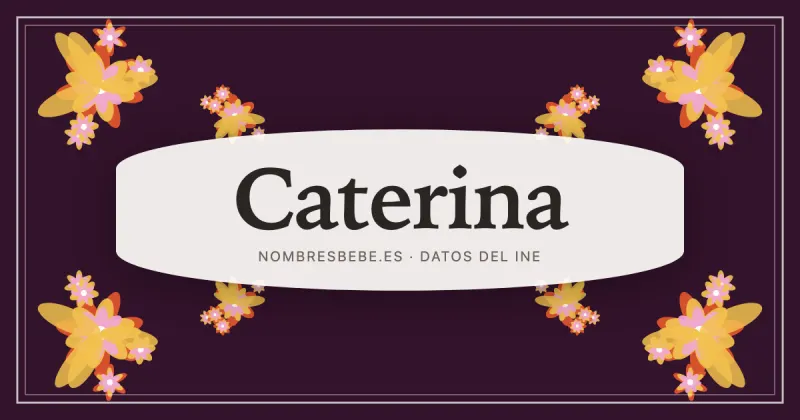 Caterina, en una estampa ornamental de nombresbebe.es