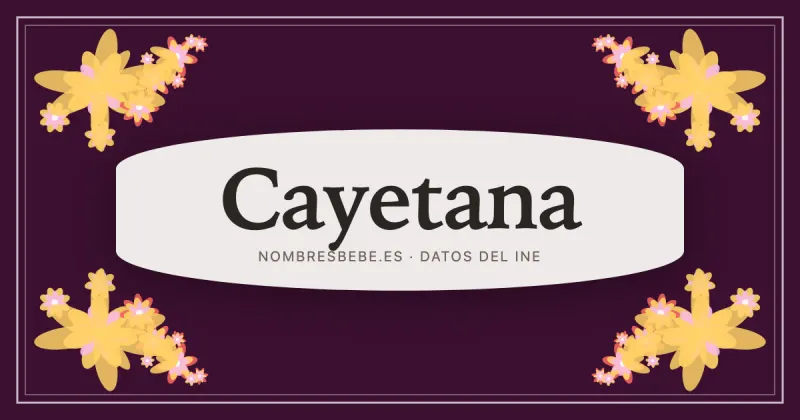 Cayetana, en una estampa ornamental de nombresbebe.es